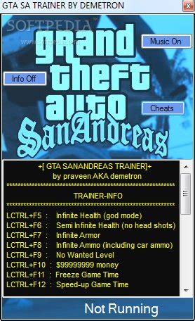 GTA: San Andreas 3.0 Steam Trainer on Grand Theft Auto.